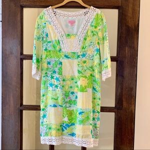 Lilly Pulitzer XS Sherman Tunic Dress Gator Patch